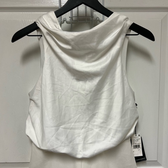 Adrianna Papell Satin Crepe Ivory Jumpsuit - Picture 3 of 16